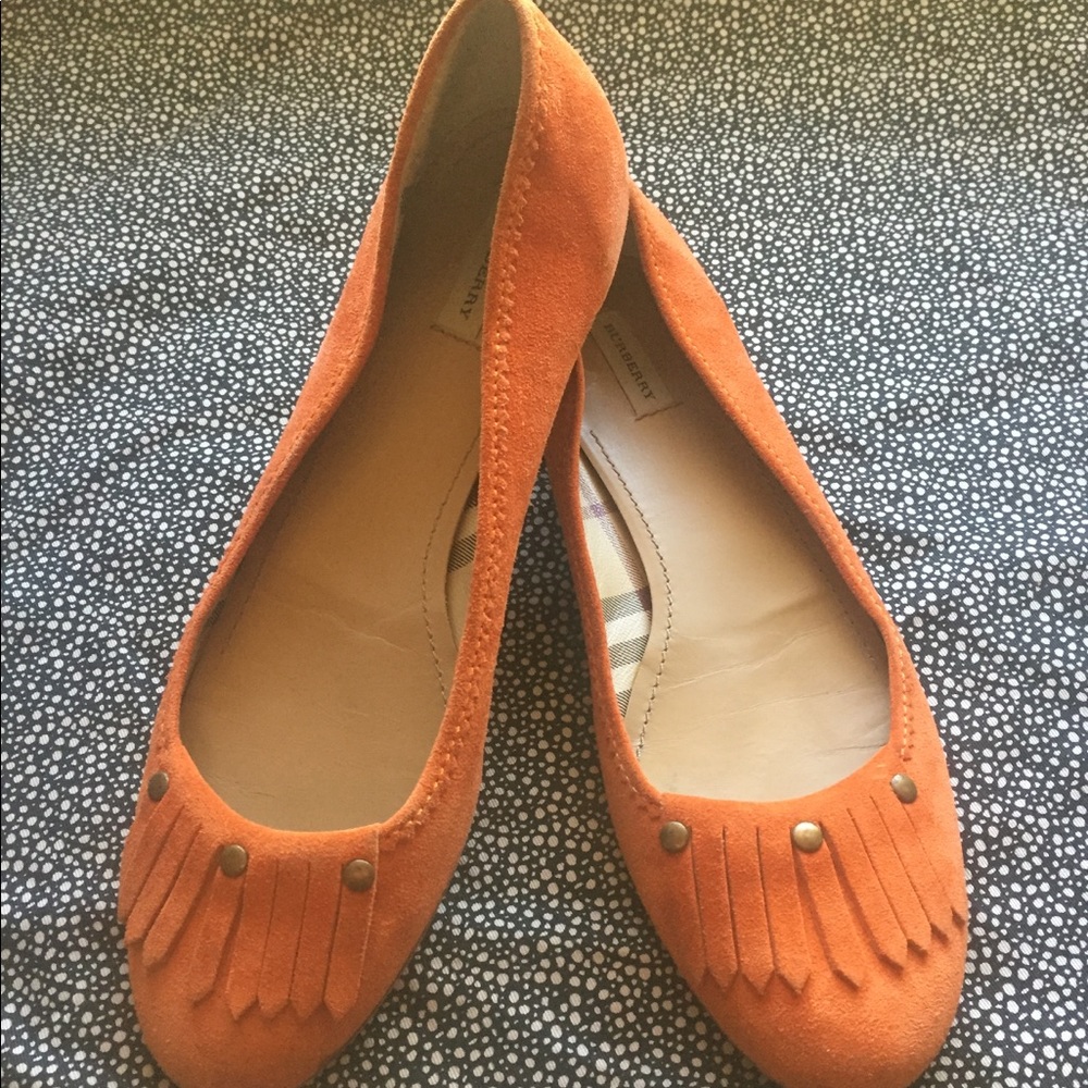 Burberry Rich Suede Flats Size 7.5 MSRP $595